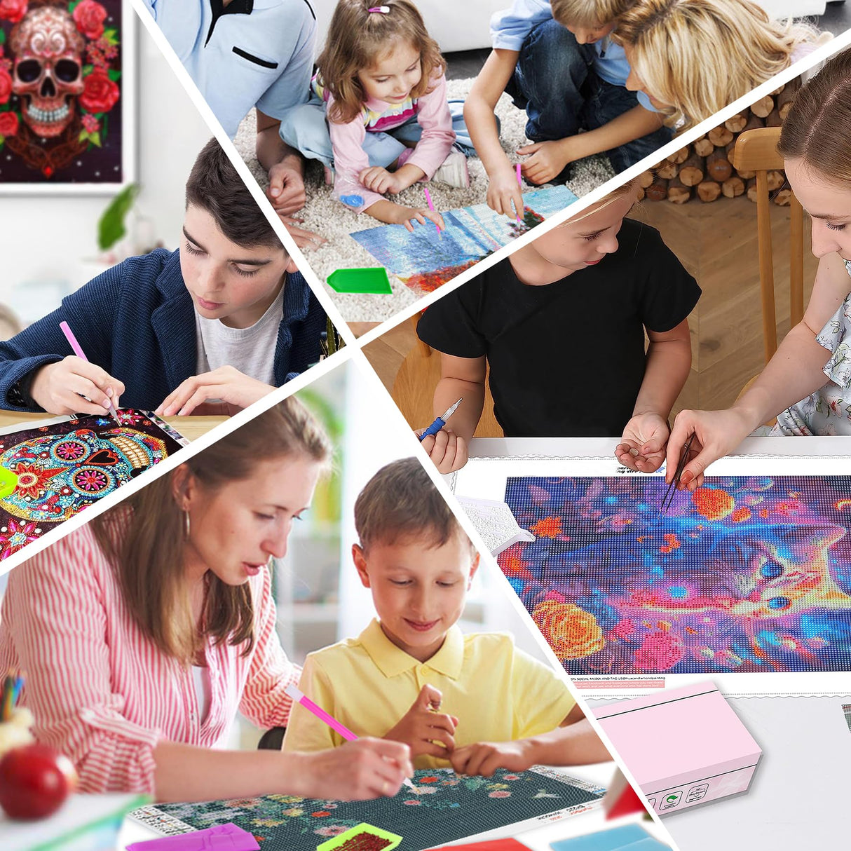 Bimkole 5D Diamond Art Kits for Adults Tiger, Full Drill Animal DIY Rhinestone Embroidery Set Paint with Diamonds Art by Number Kits Cross Stitch Home Wall Craft Decoration 12x16 Inch Bimkole