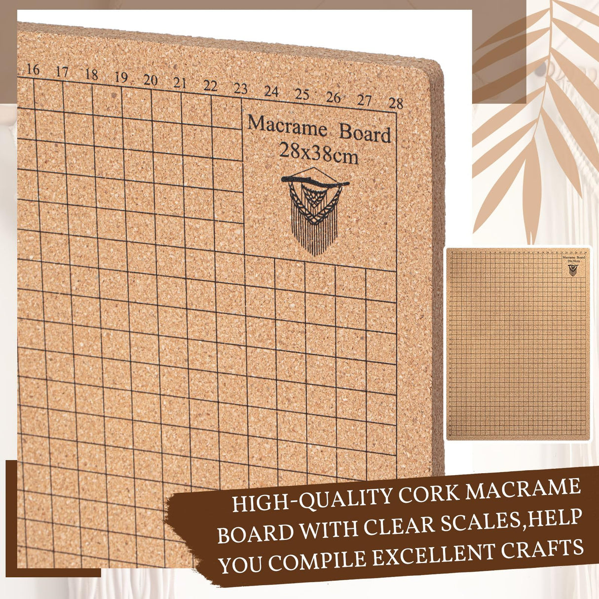 Tandefio 108 Pcs Macrame Supplies Include Macrame Board Metal Adjustable Holder with 100 T Shaped Pins Double Sided Grids Bracelet Making Board with Brush Scissor Ruler for Braiding Bracelet Creating Tandefio