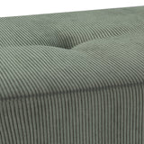 Comfy to go Entryway Bench - Green Bench for Bedroom, Modern Ottoman End of Bed, Corduroy Padded Benches for Living Room, Foyer, Mudroom, Hallway - 39" L x 14" W x 17" H Comfy to go