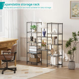 SINGAYE 6 Shelves Bathroom Organizers and Storage Shelf Wire Closet Metal Pantry Kitchen Small Garage Shelving Unit Laundry Room Organization Home Tall Rack Balck 10" D x 16" W x 60”H SINGAYE