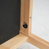 VINGLI Beige Woven Wooden Dining Chairs Set of 2,Armless Mid Century Modern Desk Chairs with Rivet&Foot Pegs,Upholstered Farmhouse Comfy Chair No Wheels for Dining Room,Living Room,Kitchen,Oak,Suede VINGLI