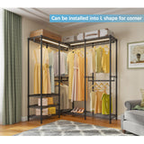 VIPEK V40L Clothes Rack with Dimmable LED Lights, 3000K Warm White, Heavy Duty Clothing Rack for Hanging Clothes Portable Closet Wardrobe Freestanding Closet Rack for Bedroom, Max Load 890lbs, Black VIPEK