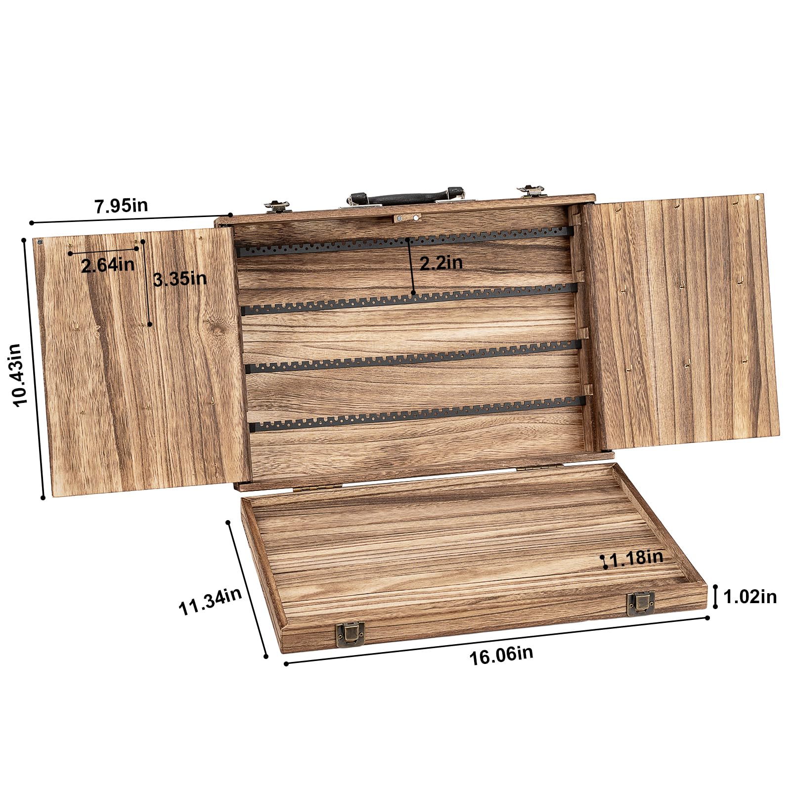 Yoimori Earring Display for Selling, Portable Wood Jewelry Display Case, Large Capacity Jewelry Display for Selling, Earring Card Holder Organizer - WoodArtSupply