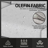 Aug-guan Aluminum Outdoor Sofa,4 Seats Modern Patio Furniture Set,Sectional Sofa Conversation Set with Coffee Table, Upgraded Washable Cushions for Garden Backyard,Grey Aug-guan