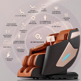 4D Massage Chair, Full Body Massage Chair, Zero Gravity Recliner w/Intelligent Voice Control, 53.14" SL Track, Electric Calfrest Extension, 12 Auto Modes, USB Type-C, Bluetooth Speaker, TFT Screen Mazzup