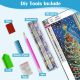 Christmas Tree Fireplace Diamond Painting Kits for Adults,5D Winter Diamond Art Kits for Adults Beginners,DIY Full Round Drill Diamond Dot Painting Gem Art Kits for Adult,Home Wall Decor 13.8x13.8 In LKHMVCA