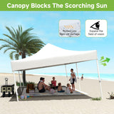 10x20ft Patio Easy Setup Pop Up Canopy Commercial Heavy Duty, Canopy Tent for Outdoor Events Instant Portable Shelter, 1 Roller Bag, 6 Sandbags, 10 Stakes, 6 Ropes, 5 Spare Screws, Gray DOVELF