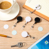 18 Pieces Sublimation Retractable Badge Holder Blank Sublimation Tag Holder DIY Retractable Heat Transfer ID Badge Holder with Clip for ID Card Holders, Keys, Name Tag (Black) Zonon