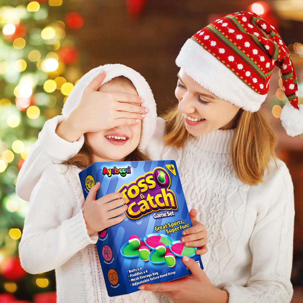 Ayeboovi Toss and Catch Ball Game Outdoor Toys for Kids Games Beach Pool Toys Outdoor Yard Games for 3 4 5 6 7 8+ Year Old Boys Girls Birthday Valentine's Day Gift Easter Basket Stuffers (Upgraded) Ayeboovi