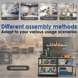 Prilinex Heavy Duty Storage Shelves 48" W x 24" D x 72" H - 3 Packs 5-Tier Adjustable Metal Garage Shelving Unit, Standing Utility Shelf Racks for Prilinex