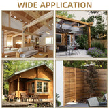 Rasugarlary Angle Brackets 4 Pcs 7.3" Inside Mount 45-Degree Angle Corner Braces Inside Joint for Wood Post and Beam Desk Edge Box Pergola Gazebo DIY Kit Rasugarlary