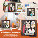 Windspeed 8.7 in Pet Memorial Shadow Box Personalized Pet Memorial Shadow Box Frame Dog Collar Dog Picture Gift Clay Paw Print Kit with Urn, Ideal Gift for Pet Lover, Can be Tabletop Wall Hanging Windspeed