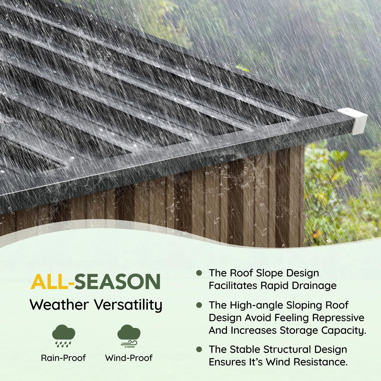 Breezz 8x6FT Outdoor Steel Storage Shed with Clear Window, Lockable Doors, Weather-Resistant Metal Tool Shed for Garden, Backyard, Patio, and Utility Storage.Brown BreezZ