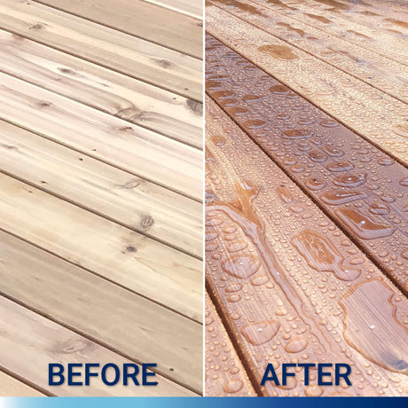 Seal-Once Marine Premium Wood Sealer - Waterproof Sealant - Wood Stain and Sealer in One - 1 Gallon & Clear Seal-Once