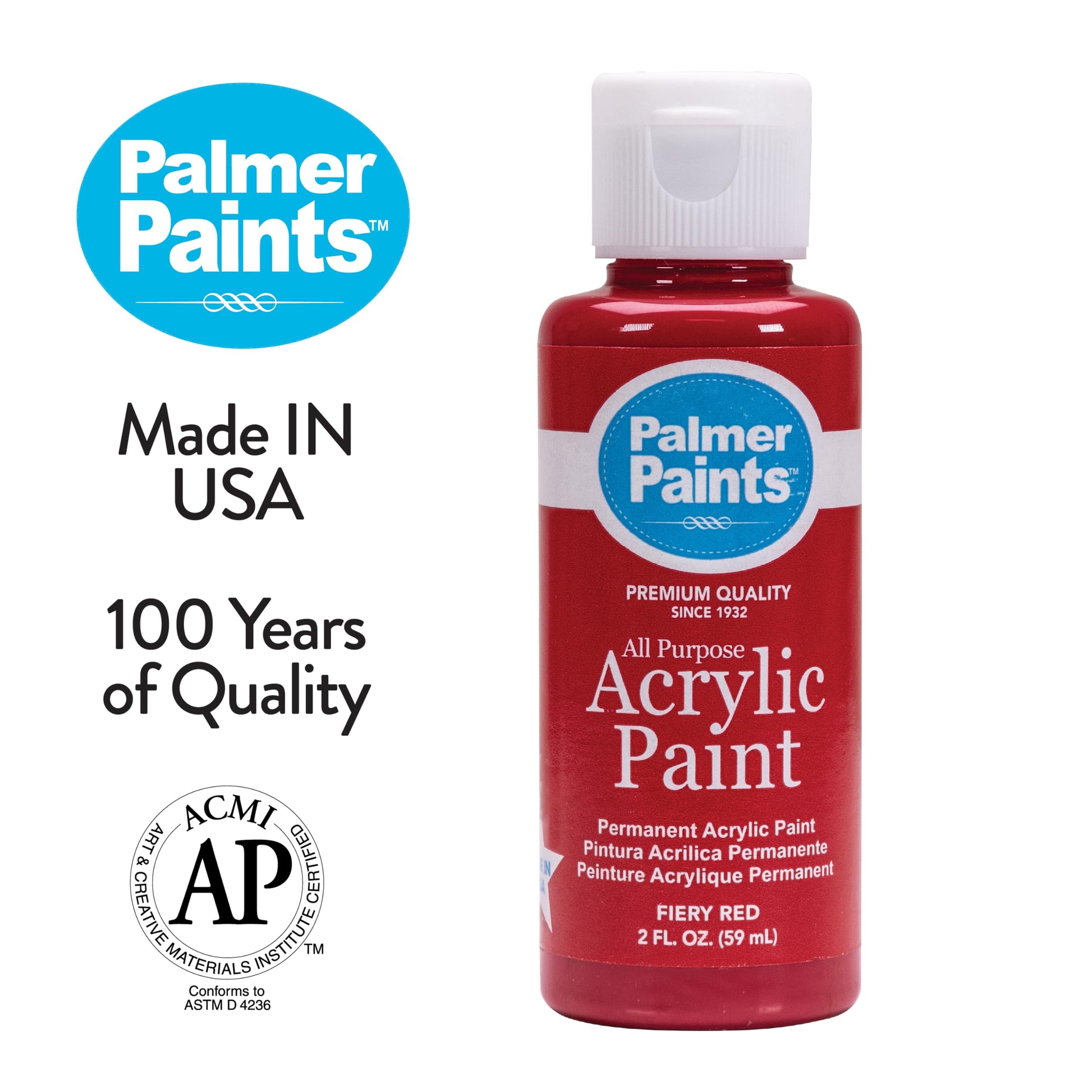 Palmer 2oz 16 Color Acrylic Paint Set, Perfect Color Selection - WoodArtSupply