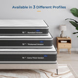 Vesgantti King Mattress, 10 Inch Hybrid King Size Mattress with Memory Foam and Individually Pocket Spring, Pressure Relief and Supportive, Medium Firm Feel, Mattress in a Box Vesgantti