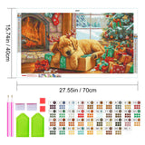 JOOZ Large Christmas Diamond Art Kits for Adults - 5D Large Dog Diamond Painting Kits, DIY Full Drill Diamond Art Christmas Tree, Gem Painting Kit for Gift Home Wall Decor 27.5 X 15.7 Inch JOOZ