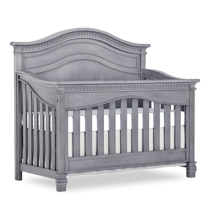 Evolur Cheyenne 5 in 1 Full Panel Convertible Crib, Storm Grey 58.25x31.25x53 Inch (Pack of 1) - WoodArtSupply