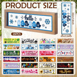 Barydat Interchangeable Season Sign Interchangeable Welcome Wood Sign for Table Decorative Seasonal Sign Decor with a Wooden Frame Wreaths for Fall Thanksgiving Halloween Autumn Decor Barydat