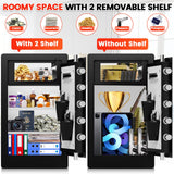 5.6 Cuft Biometric Fireproof Safe Box For Home, Heavy Duty Home Safe Fireproof Waterproof, Large Document Safe With Keypad, Anti-Theft Dual Alert, Mute Mode, Digital Security Safe For Jewelry Money Povanje