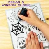 Made By Me Create Your Own Halloween Window Art by Horizon Group USA, Make 20 Projects, Includes Suncatcher Frames & Window Clings, Glow-in-The-Dark Paint, Paint Tubes, Suction Cups & Cording,Multi Made By Me