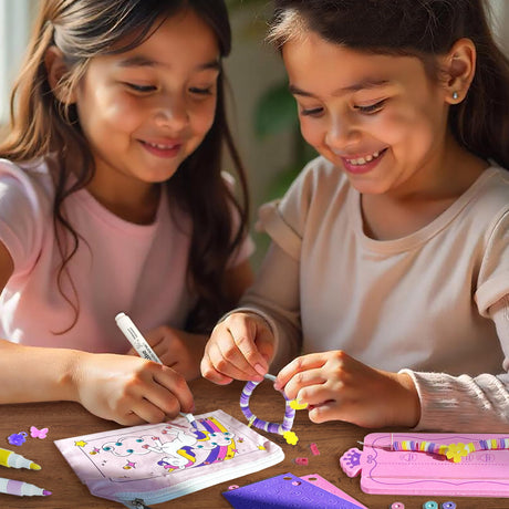 Imagimake Unicorn Craft Kit | 20+ Mess Free Activities | Bracelet Making Kit, Magnetic Board Princess Dress Up, Unicorn Stickers and More | 5,6,7,8 Year Old Girl Birthday Gift | Crafts for Girls 8-12 Imagimake