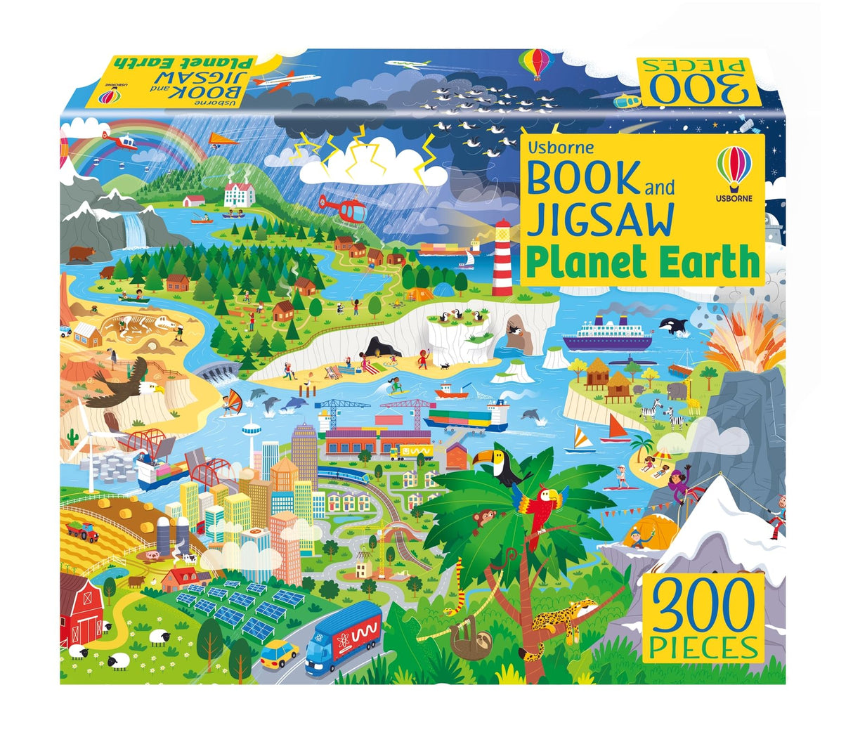 Usborne Book and Jigsaw Planet Earth: An Interactive Exploration of Our World Through a 300-Piece Puzzle and Illustrated Guide on Environments, Climate Change, and More Usborne