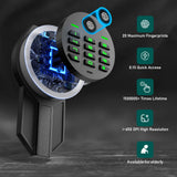 4-5 Biometric Rifle Gun Safe, Large Gun Safes for Home Rifle and Pistols with Backlit Keypad, Quick Access Fingerprint Gun Cabinet with Removable Shelf and Silent Mode kavey