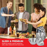 1.5 oz Stainless Steel Condiment Cups (12 Pack), Individual Portion Dipping Sauce Cups, Small Metal Ramekins for Ketchup, Marinara, BBQ Sauce, and More! Reusable Condiment Cups for Restaurants Stock Your Home