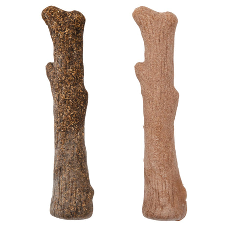 Petstages Dogwood Wood Durable Dog Chew Toys, Real Wood & Calming Hemp, 2-Pack, Medium Outward Hound