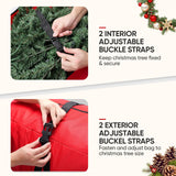 BALEINE 7.5 ft Rolling Christmas Tree Storage Bag, 2 Swivel Wheels for Easy Moving, Heavy Duty 600D Oxford Fabric Extra Large Artificial Christmas Tree Bag with Reinforced Carry Handles (Grey) BALEINE