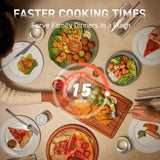 COSORI Air Fryer 9-in-1, Compact & Large 6-Qt, Fast Turbo Modes, 90°–450°F Even Results With Precise Temperature Control, Up to 95% Less Oil*, Roast, Bake, Dry, Reheat, Frozen, Broil, Proof, Grey COSORI