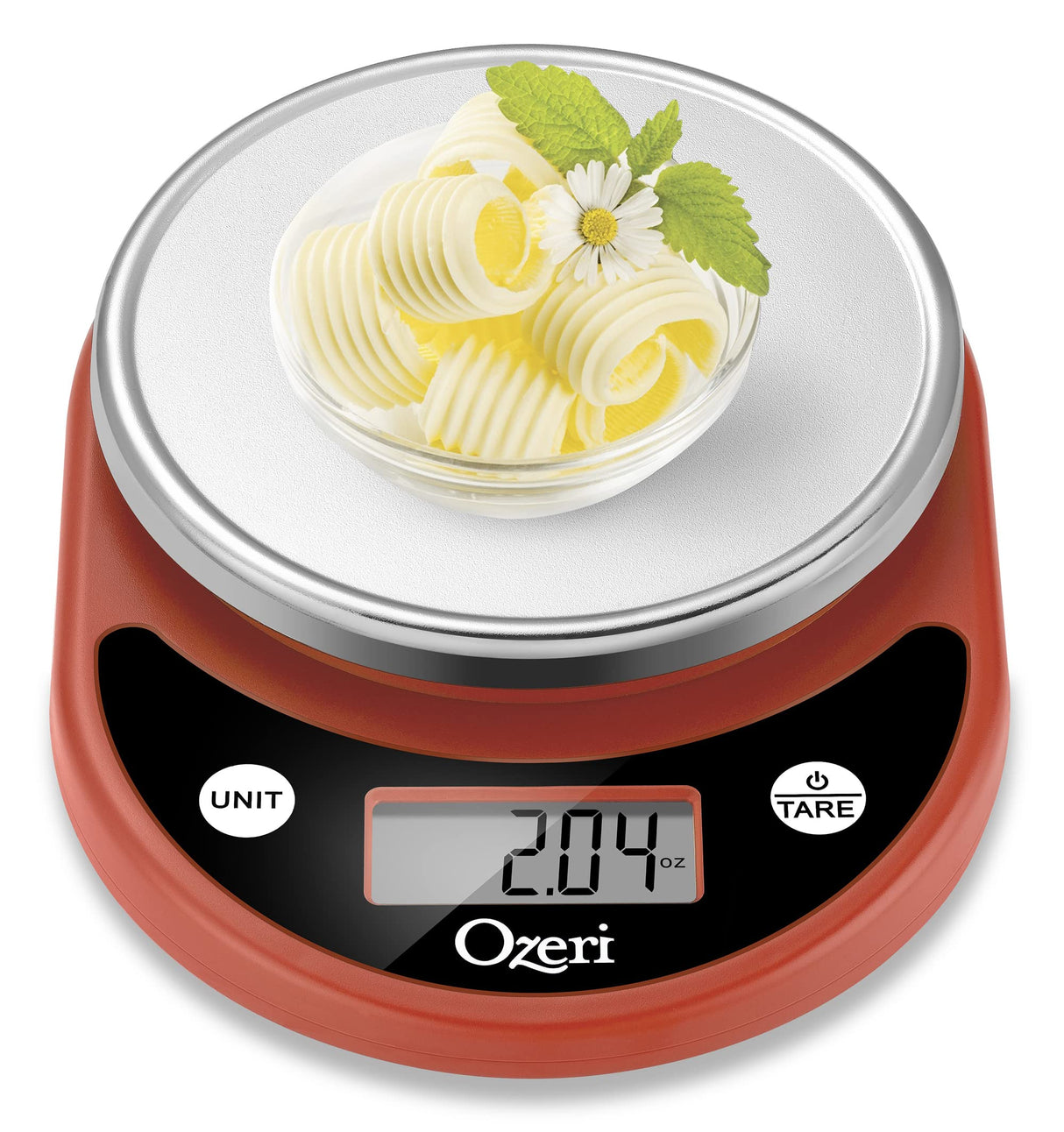 Ozeri Pronto Digital Multifunction Kitchen and Food Scale,Burnt Ochre Ozeri