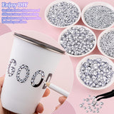 25000Pcs Resin Rhinestones with Tweezers for Crafting, Silver Clear Flatback Gems, Bedazzling Crystal with 3Pcs 10ml B7000 Jewelry Glue for DIY Crafts Clothing Tumblers Shoes Fabric Nail Art TINKRSTUFF