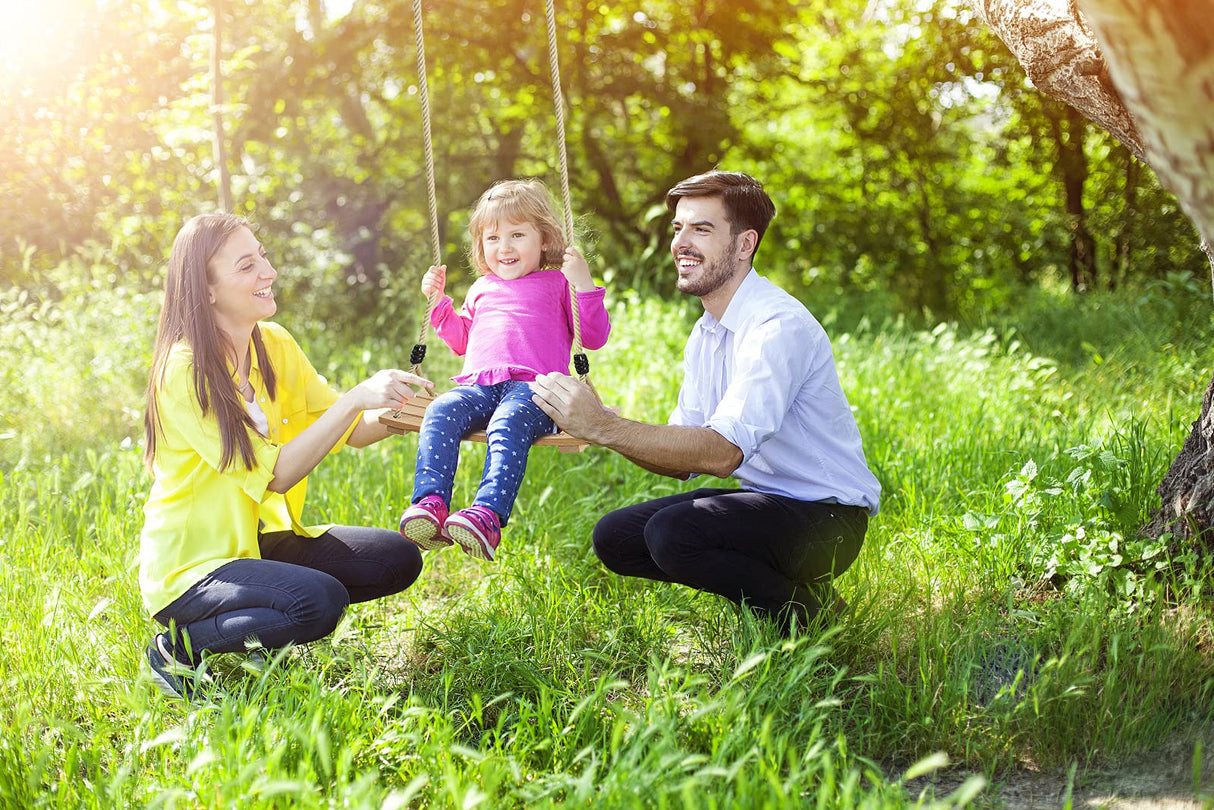 Pellor Wood Tree Swing Seat,Indoor Outdoor Rope Wooden Swing Set for Children Adult Kids (Burlywood) PELLOR