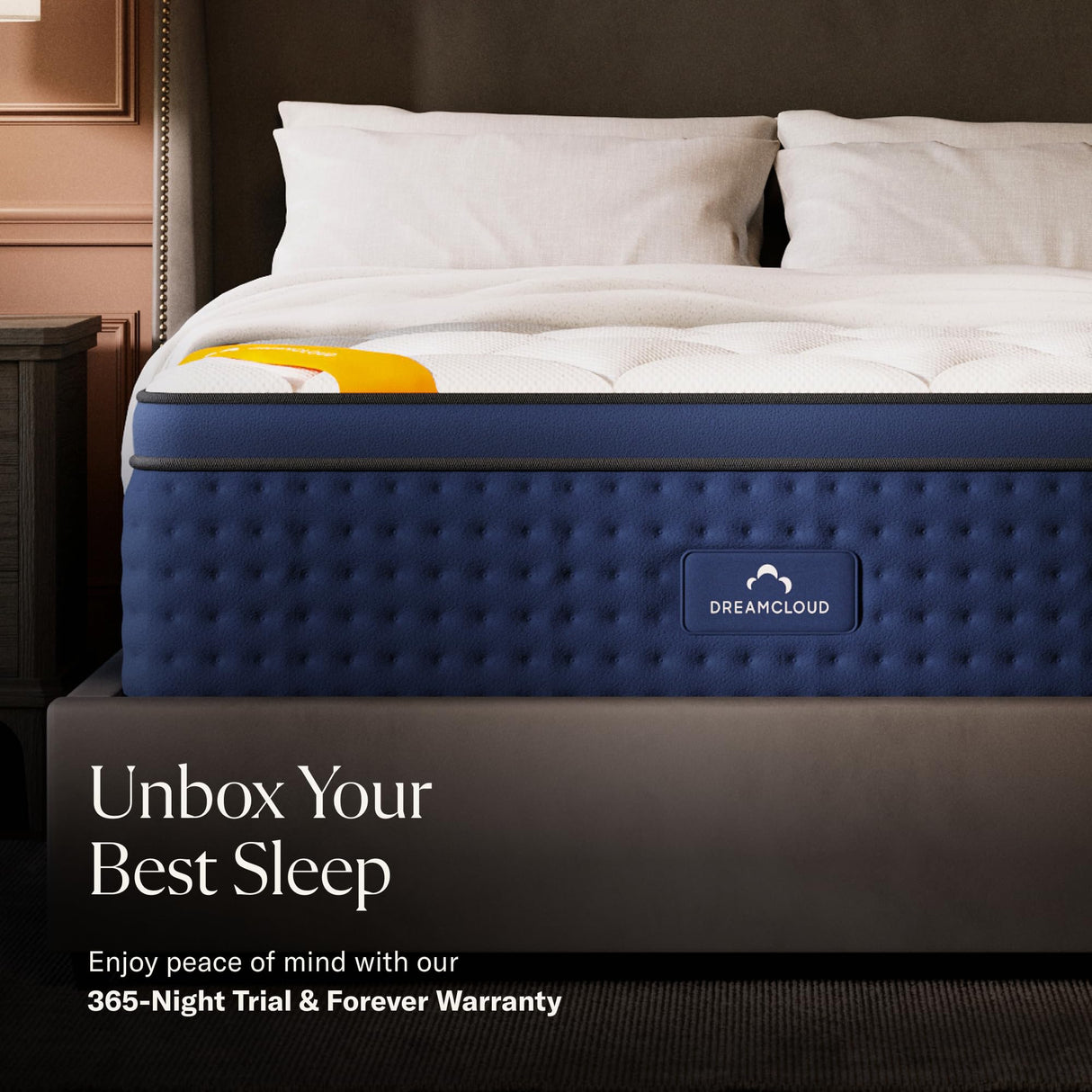 DreamCloud Premier Rest 14" King Mattress - Luxury Hybrid Memory Foam - 365 Night Trial - Premium Pressure-Relieving Layers - Forever Warranty - Mattress in a Box - CertiPUR-US Certified DreamCloud