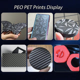 JUUPINE 3D Printer PEO PET Build Plate for Bambu Lab X1/X1C/X1E/P1P/P1S/A1 3D Printer,Diamond PEO+Carbon Fiber PET Surface 257x257mm Spring Steel Plate,Double Sided Flexible Sheet Removable Platform. Wefuit