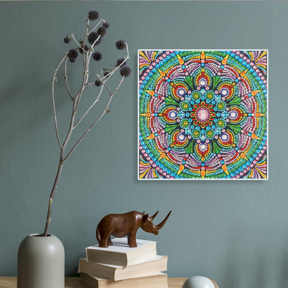 AiYuanzsh Special Shape Diamond Painting Set for Adults, Mandala 5D Partial Drilling Diamond Art Set for Beginners, Paint Gem Art Painting Crafts with Diamonds 30x30cm AiYuanzsh