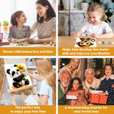 4 Pack Paint by Number for Kids with Wooden Frame, Cartoon Paint by Numbers for Kids Ages 8-12, Elephant, Monkey, Tiger, Panda, DIY Acrylic Oil Painting for Beginners for Home Wall Decor 8X8 inch NEWENMO