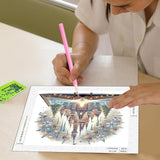 AiYuanzsh 5D Special Shape Diamond Art Kits for Beginners, Crystal Rhinestones Diamond Painting, Christmas Fantasy Castle DIY Diamond Art for Adults, Home Wall Decoration Gift, 11.8×11.8 Inch AiYuanzsh