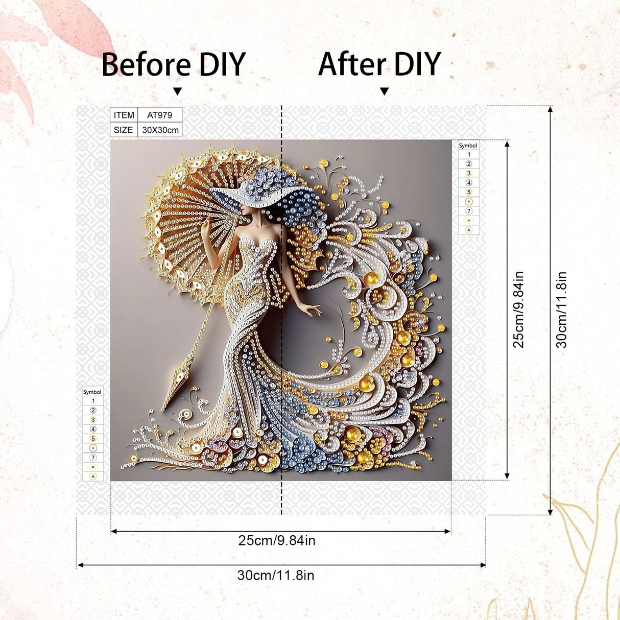 AiYuanzsh 5D Special Shaped Diamond Painting Kit - Charming Goddess Design, Unique Crystal Rhinestone Diamond Art Set for Beginners and Adults, Perfect for Home Wall Decor and Holiday Gifts AiYuanzsh
