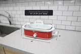 Elite Gourmet MST-5240 Casserole Crock Slow Cooker, Locking Lid Adjustable Temperature Keep Warm Oven & Dishwasher-Safe Casserole Pan, 3.5Qt Capacity, Red Elite Gourmet