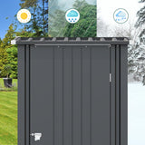 Greesum 3×3FT Outdoor Storage Shed, Metal Patio Storaged Sheds with Lockable Doors, Sheds & Outdoor Storage for Backyard, Pool and Garden, Black Greesum