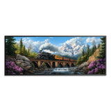 Wergund 5D DIY Large Diamond Art Kits for Adults Train, Large Size Diamond Art Mountain, Full Drill Crystal Rhinestone Embroidery Cross Stitch Arts Craft Canvas Home Wall Decor Gift 12x30Inch Wergund