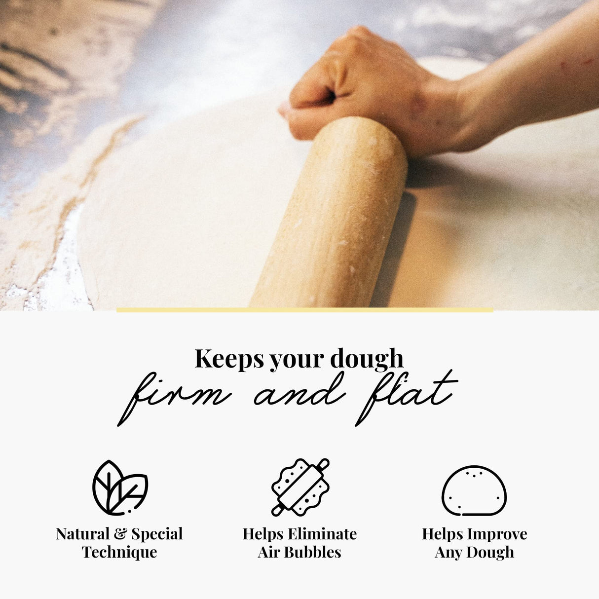 tuuli Kitchen Professional Classic Wooden Rolling Pin with revolving Centre (17,3 by 2,2 inches) tuuli
