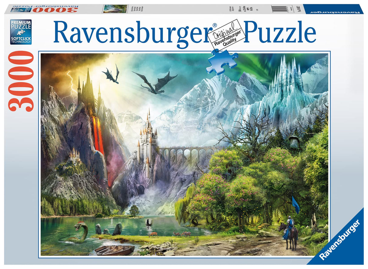 Ravensburger Reign of Dragons 3000-Piece Jigsaw Puzzle | Intricate Dragon-Themed Design | Premium Craftsmanship | Family-Friendly Fun | Ideal for Advanced Puzzlers Ravensburger
