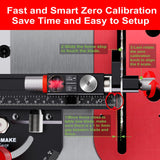 GOINGMAKE Table Saw Miter Gauge with Micro Adjustable Flip Stop and Extendable Fence and Quick Angle Stop for Table Saw Band Saw Router Table Fit 3/8 x 3/4" T Slot for Woodworking Crosscut, Miter Cut goingmake
