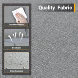 CAODOC 12 Pieces Outdoor Furniture Patio Sectional Sofa Couch Gray PE Wicker Conversation Sets with Ottomans Glass Coffee Table for Garden Poolside Backyard CAODOC