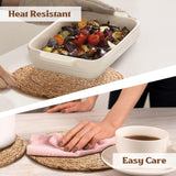 Aofmee 12 inch Round Woven Placemats Set of 6, Boho Rattan Place Mats, Natural Water Hyacinth Table Placemats, Farmhouse Weave Table Mats, Rustic Braided Wicker Charger Plates for Dining Table Decor Aofmee