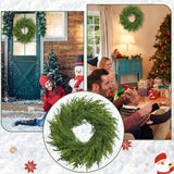 26 Inch Christmas Wreath, Christmas Wreaths for Front Door, Artificial Pine Wreath for Table Wall Window Indoor Outdoor Christmas Decoration OZFHUA
